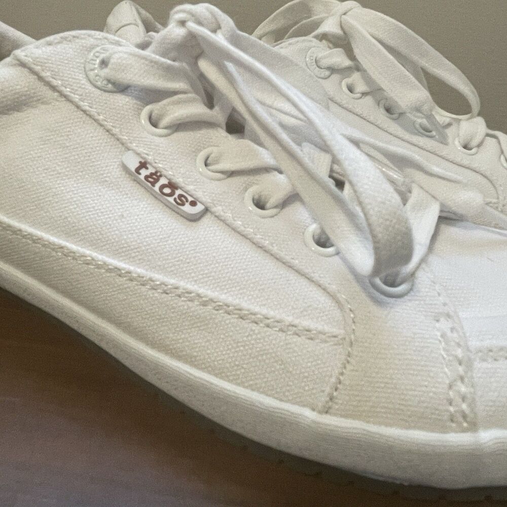 Taos Womens White Moc Star 2 Canvas Casual Sneakers Size 8 Classic Capsule - Picture 3 of 16